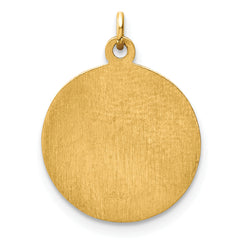 14K Gold Our Lady of Sorrows Charm with Polished Satin Finish