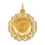 Our Lady of Sorrows Medal Pendant in 14K Yellow Gold, 23mm - Sophia Jewelers