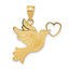 14K Dove w/Heart Pendant