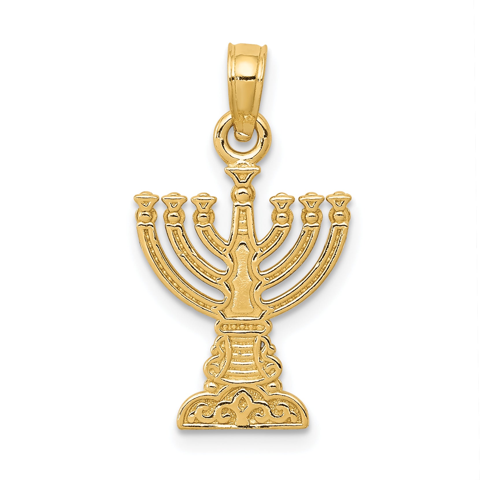 14k Menorah Pendant