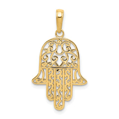 14K Filigree Chamseh Pendant