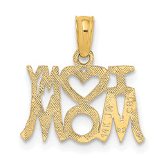 14K I HEART MY MOM Charm