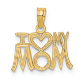 14K I HEART MY MOM Charm