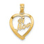 14K #1 MOM in Heart Charm