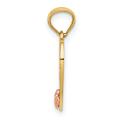 14K Gold Two-Tone Heart Pendant for Little Sister Elegant Keepsake