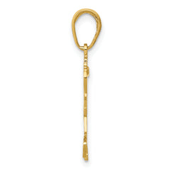 14K Gold Little Girl with Flowers Pendant Solid, Textured, Gift-Ready Charm