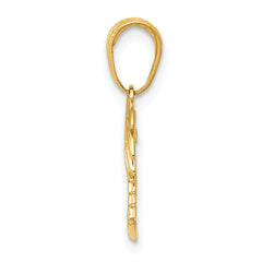 14K Gold Charleston Palm Tree with Moon Pendant Solid and Casted Charm