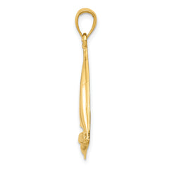14K Gold Sailboat Pendant for Men Solid Casted Nautical Charm