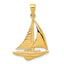 14K 2-D Sailboat Pendant