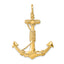 14K 3-D Solid Anchor with Rope Pendant