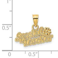 14k SPECIAL TEACHER with Flower Charm