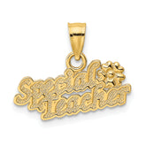 14k SPECIAL TEACHER with Flower Charm