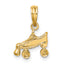 14K 3-D Roller Skate Charm