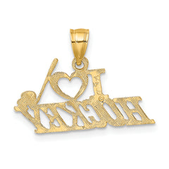 14K I LOVE HOCKEY Charm