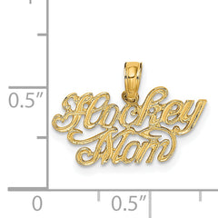 14K HOCKEY MOM Charm
