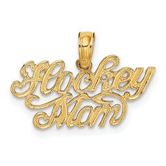 14K HOCKEY MOM Charm