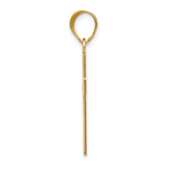 14K Gold Satin Finish Cross Pendant Elegant, Timeless, Lightweight Design