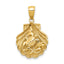 14k Sea Turtle in a Shell Pendant