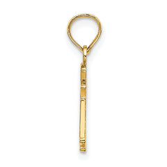 14k Polished SF Cable Car Charm