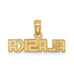 14k Polished ALASKA Charm