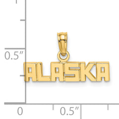 14k Polished ALASKA Charm
