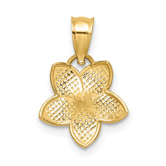 14K Polished Plumeria Pendant