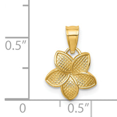 14K Polished Plumeria Pendant