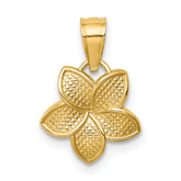 14K Polished Plumeria Pendant