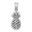 14K White Polished 3D Pineapple Pendant