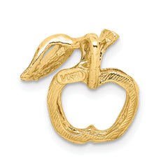 14K Polished Cut-out Apple Chain Slide