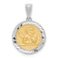 Angel Round Pendant in 14K Two-Tone Gold, 22mm - Sophia Jewelers
