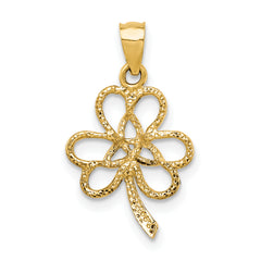14K Polished Trinity Clover Pendant