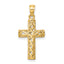 14K Polished Braided Cross Pendant