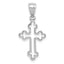 14K White Polished Cross Pendant