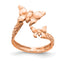 Butterflies Toe Ring in 14K Rose Gold, Textured - Sophia Jewelers