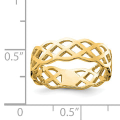 14K Polished Weave Ring