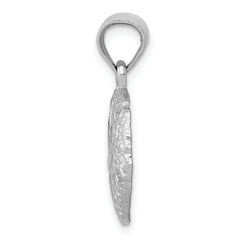 14K White Gold Sanddollar Pendant with Polished Finish for Men by Sophia Jewelers
