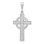 14k White Gold Celtic Cross Charm