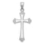 14k White Gold Cross Pendant