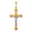 14k Two-tone Crucifix Pendant