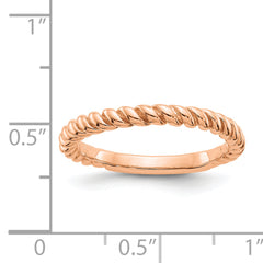 14k Rose Gold Polished Twisted Band