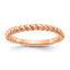 Twisted Wedding Band in 14K Rose Gold, 3mm, Size 7 - Sophia Jewelers