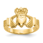 14k Polished Claddagh Ring