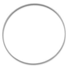 14k White Gold 4mm Solid Polished Half-Round Slip-On Bangle