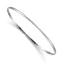 Half-Round Slip-On Bangle Bracelet in 14K White Gold, 2mm, 7.5 Inch - Sophia Jewelers
