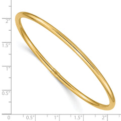14K Gold Polished Slip-On Bangle for Women