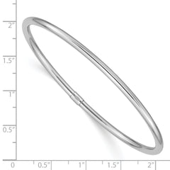 14K White Gold Polished Bangle Slip-On for Women by Sophia Jewelers