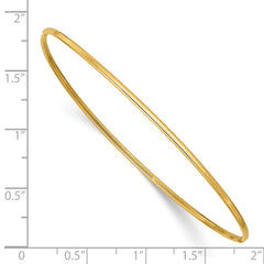 14K Gold Polished Slip-On Women's Bangle Bracelet with TimeleSterling Silver Elegance