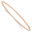 14k 1.5mm Rose Gold Textured Slip-on Bangle Bracelet