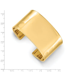 14K 37mm Polished Cuff Bangle